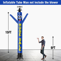 6 10 15 20FT Tall Huge Sale Waving Inflatable Tube Man(Blower Not Included) - goodeny