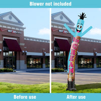 6 10 15 20FT Tall Ice Cream Waving Inflatable Tube Man(Blower Not Included) - goodeny