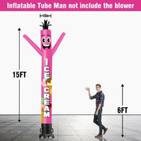 6 10 15 20FT Tall Ice Cream Waving Inflatable Tube Man(Blower Not Included) - goodeny
