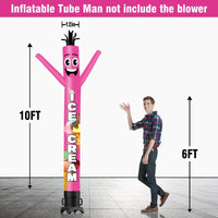 6 10 15 20FT Tall Ice Cream Waving Inflatable Tube Man(Blower Not Included) - goodeny