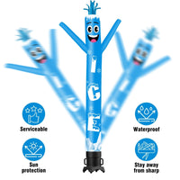 6 10 15 20FT Tall Ice Waving Inflatable Tube Man(Blower Not Included) - goodeny