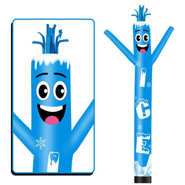 6 10 15 20FT Tall Ice Waving Inflatable Tube Man(Blower Not Included) - goodeny