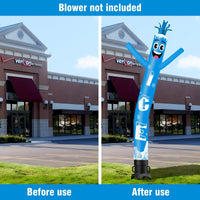 6 10 15 20FT Tall Ice Waving Inflatable Tube Man(Blower Not Included) - goodeny