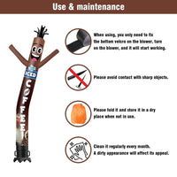 6 10 15 20FT Tall Iced Coffee Waving Inflatable Tube Man(Blower Not Included) - goodeny