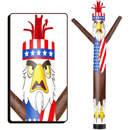 6 10 15 20FT Tall Independance Day Bald Eagle Waving Inflatable Tube Man(Blower Not Included) - goodeny