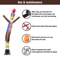 6 10 15 20FT Tall Independance Day Bald Eagle Waving Inflatable Tube Man(Blower Not Included) - goodeny