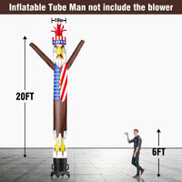 6 10 15 20FT Tall Independance Day Bald Eagle Waving Inflatable Tube Man(Blower Not Included) - goodeny