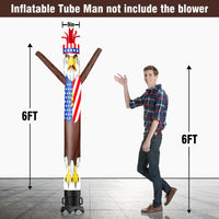 6 10 15 20FT Tall Independance Day Bald Eagle Waving Inflatable Tube Man(Blower Not Included) - goodeny