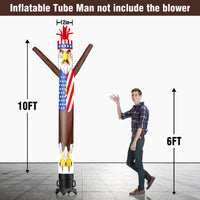 6 10 15 20FT Tall Independance Day Bald Eagle Waving Inflatable Tube Man(Blower Not Included) - goodeny