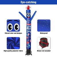 6 10 15 20FT Tall Independance Day Fireworks Waving Inflatable Tube Man(Blower Not Included) - goodeny