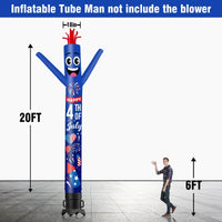 6 10 15 20FT Tall Independance Day Fireworks Waving Inflatable Tube Man(Blower Not Included) - goodeny