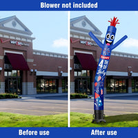 6 10 15 20FT Tall Independance Day Fireworks Waving Inflatable Tube Man(Blower Not Included) - goodeny