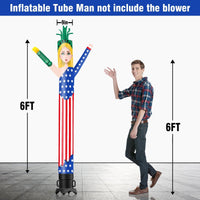 6 10 15 20FT Tall Independance Day Statue of Liberty Waving Inflatable Tube Man(Blower Not Included) - goodeny