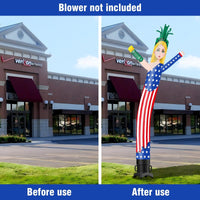 6 10 15 20FT Tall Independance Day Statue of Liberty Waving Inflatable Tube Man(Blower Not Included) - goodeny