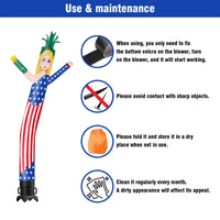 6 10 15 20FT Tall Independance Day Statue of Liberty Waving Inflatable Tube Man(Blower Not Included) - goodeny