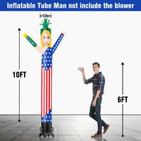 6 10 15 20FT Tall Independance Day Statue of Liberty Waving Inflatable Tube Man(Blower Not Included) - goodeny
