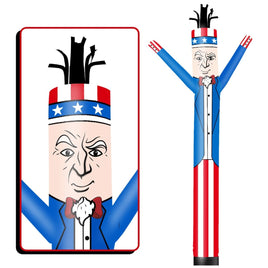6 10 15 20FT Tall Independence Day Uncle Sam Waving Inflatable Tube Man(Blower Not Included) - goodeny