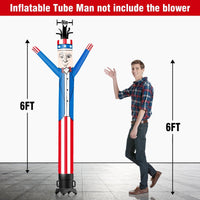 6 10 15 20FT Tall Independence Day Uncle Sam Waving Inflatable Tube Man(Blower Not Included) - goodeny
