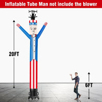 6 10 15 20FT Tall Independence Day Uncle Sam Waving Inflatable Tube Man(Blower Not Included) - goodeny
