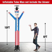 6 10 15 20FT Tall Independence Day Uncle Sam Waving Inflatable Tube Man(Blower Not Included) - goodeny
