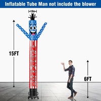 6 10 15 20FT Tall Insurance Waving Inflatable Tube Man(Blower Not Included) - goodeny