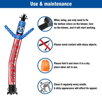 6 10 15 20FT Tall Insurance Waving Inflatable Tube Man(Blower Not Included) - goodeny