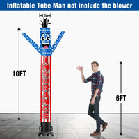 6 10 15 20FT Tall Insurance Waving Inflatable Tube Man(Blower Not Included) - goodeny