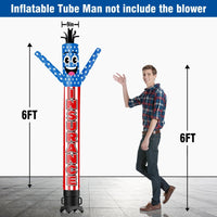 6 10 15 20FT Tall Insurance Waving Inflatable Tube Man(Blower Not Included) - goodeny