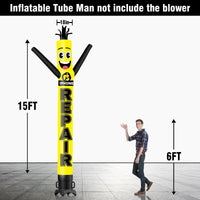 6 10 15 20FT Tall Iphone Repair Waving Inflatable Tube Man(Blower Not Included) - goodeny