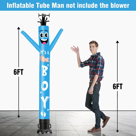 6 10 15 20FT Tall It's a boy Waving Inflatable Tube Man(Blower Not Included) - goodeny