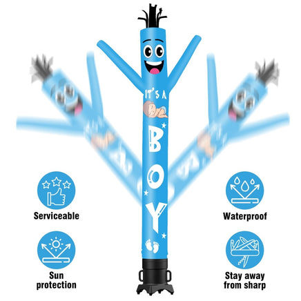 6 10 15 20FT Tall It's a boy Waving Inflatable Tube Man(Blower Not Included) - goodeny