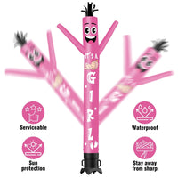 6 10 15 20FT Tall It's a girl Waving Inflatable Tube Man(Blower Not Included) - goodeny