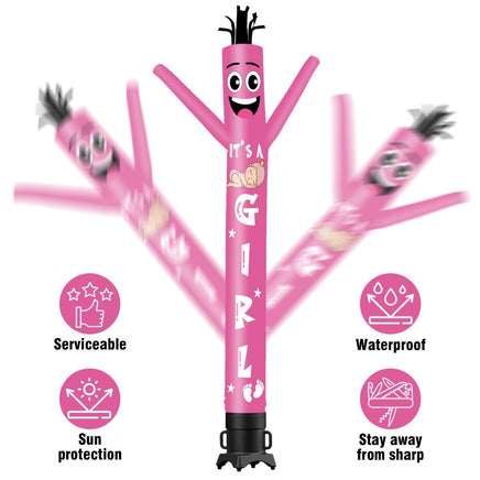 6 10 15 20FT Tall It's a girl Waving Inflatable Tube Man(Blower Not Included) - goodeny