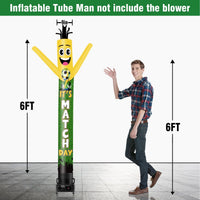 6 10 15 20FT Tall It's Match Day Waving Inflatable Tube Man(Blower Not Included) - goodeny