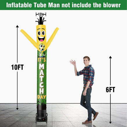 6 10 15 20FT Tall It's Match Day Waving Inflatable Tube Man(Blower Not Included) - goodeny