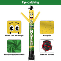 6 10 15 20FT Tall It's Match Day Waving Inflatable Tube Man(Blower Not Included) - goodeny