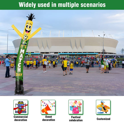 6 10 15 20FT Tall It's Match Day Waving Inflatable Tube Man(Blower Not Included) - goodeny