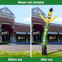 6 10 15 20FT Tall It's Match Day Waving Inflatable Tube Man(Blower Not Included) - goodeny
