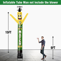 6 10 15 20FT Tall It's Match Day Waving Inflatable Tube Man(Blower Not Included) - goodeny