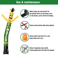 6 10 15 20FT Tall It's Match Day Waving Inflatable Tube Man(Blower Not Included) - goodeny
