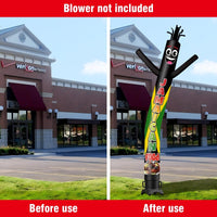 6 10 15 20FT Tall Jamaican Food Waving Inflatable Tube Man(Blower Not Included) - goodeny