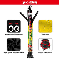 6 10 15 20FT Tall Jamaican Food Waving Inflatable Tube Man(Blower Not Included) - goodeny