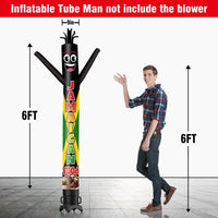 6 10 15 20FT Tall Jamaican Food Waving Inflatable Tube Man(Blower Not Included) - goodeny