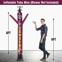 6 10 15 20FT Tall Jewelry Waving Inflatable Tube Man(Blower Not Included) - goodeny