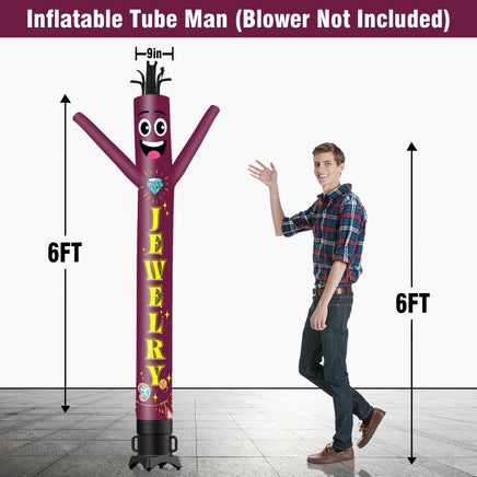 6 10 15 20FT Tall Jewelry Waving Inflatable Tube Man(Blower Not Included) - goodeny