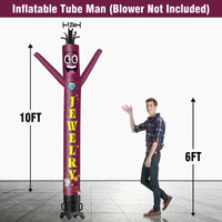 6 10 15 20FT Tall Jewelry Waving Inflatable Tube Man(Blower Not Included) - goodeny