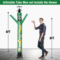 6 10 15 20FT Tall Juice Bar Blue Waving Inflatable Tube Man(Blower Not Included) - goodeny
