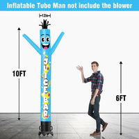 6 10 15 20FT Tall Juice Bar Blue Waving Inflatable Tube Man(Blower Not Included) - goodeny