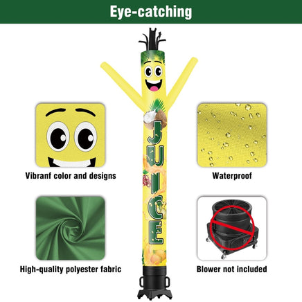 6 10 15 20FT Tall Juice Waving Inflatable Tube Man(Blower Not Included) - goodeny