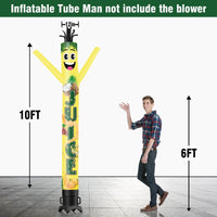 6 10 15 20FT Tall Juice Waving Inflatable Tube Man(Blower Not Included) - goodeny